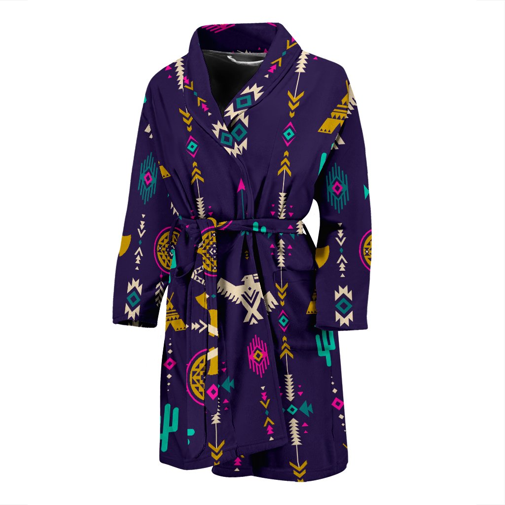 Native American Eagle Indian Pattern Men Bathrobe – JorJune