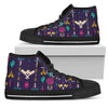 Native American Eagle Indian Pattern Men High Top Canvas Shoes