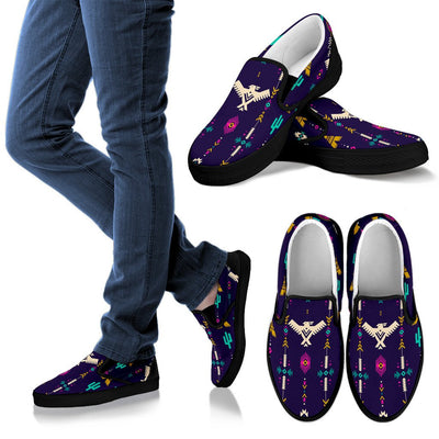 Native American Eagle Indian Pattern Men Slip On Shoes