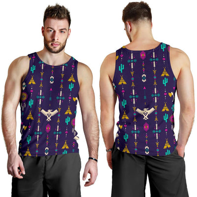 Native American Eagle Indian Pattern Men Tank Top