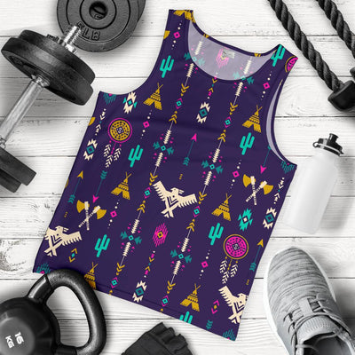 Native American Eagle Indian Pattern Men Tank Top