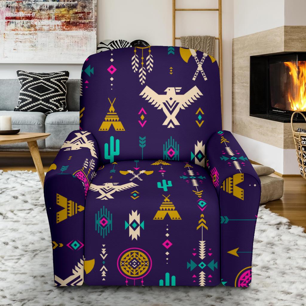 Native American Eagle Indian Pattern Recliner Slipcover-JORJUNE.COM