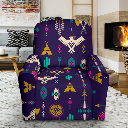 Native American Eagle Indian Pattern Recliner Slipcover-JORJUNE.COM