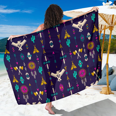 Native American Eagle Indian Pattern Sarong Pareo Wrap