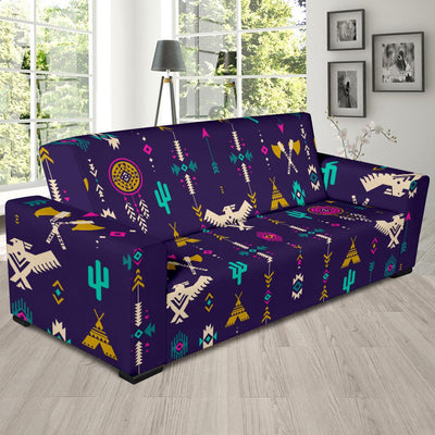 Native American Eagle Indian Pattern Sofa Slipcover-JORJUNE.COM