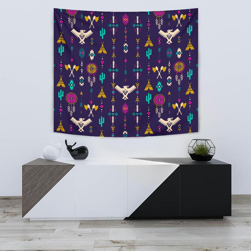 Native American Eagle Indian Pattern Tapestry