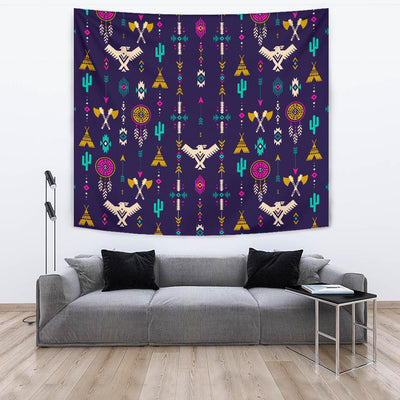 Native American Eagle Indian Pattern Tapestry