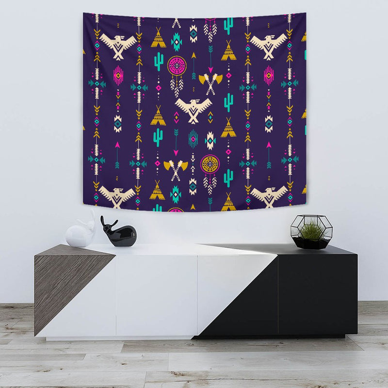 Native American Eagle Indian Pattern Wall Tapestry