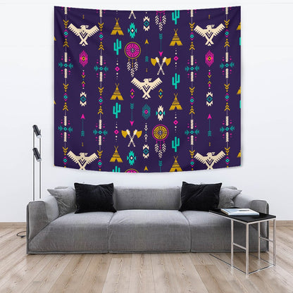 Native American Eagle Indian Pattern Wall Tapestry