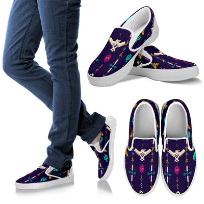 Native American Eagle Indian Pattern Women Slip On Shoes