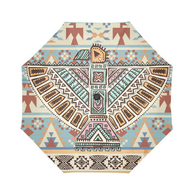 Native American Eagle Pattern Automatic Foldable Umbrella