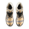 Native American Eagle Pattern Faux Fur Leather Boots