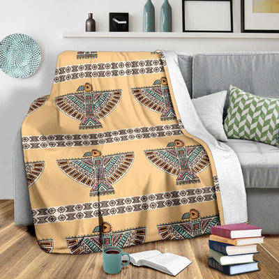 Native American Eagle Pattern Fleece Blanket