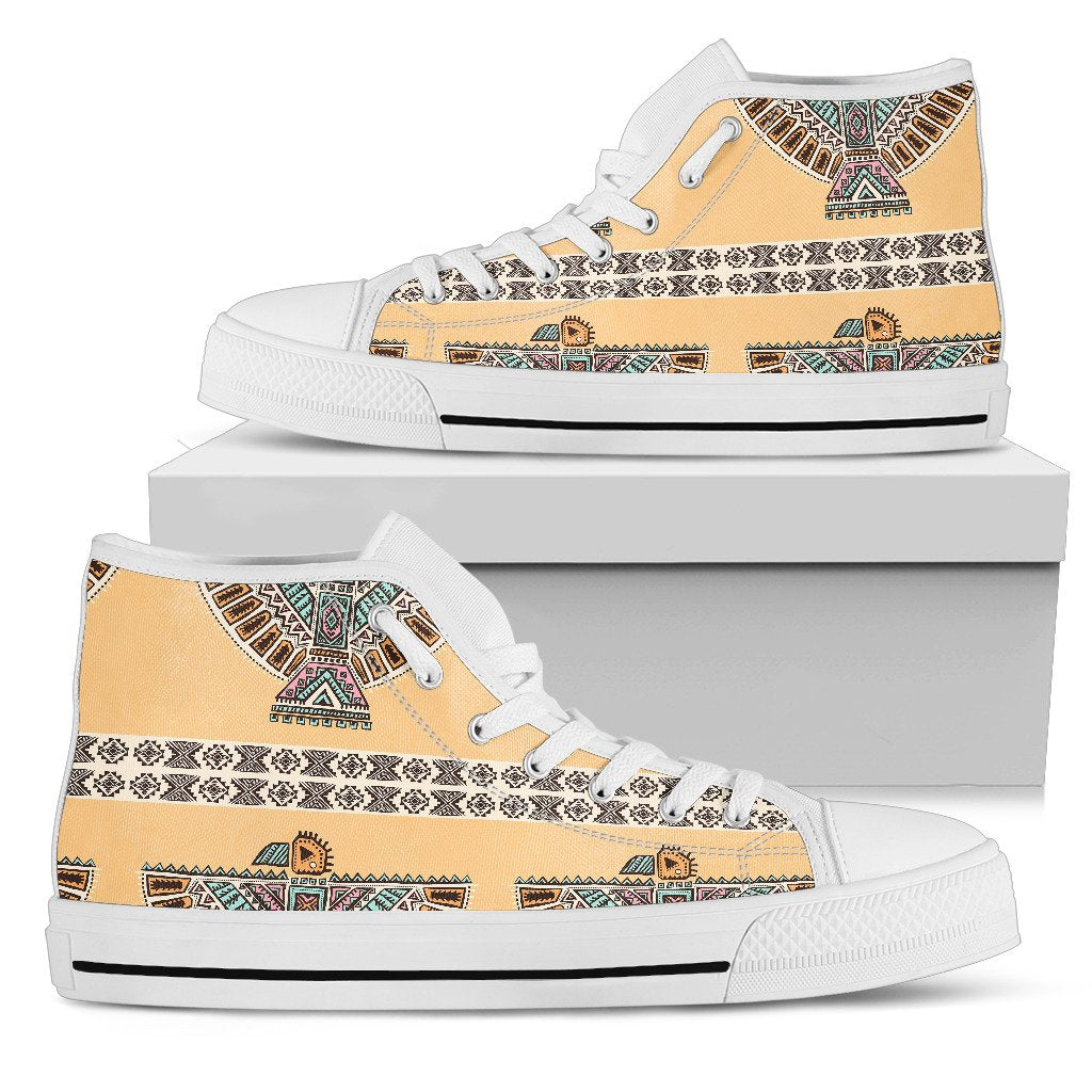 Native American Eagle Pattern Men High Top Shoes