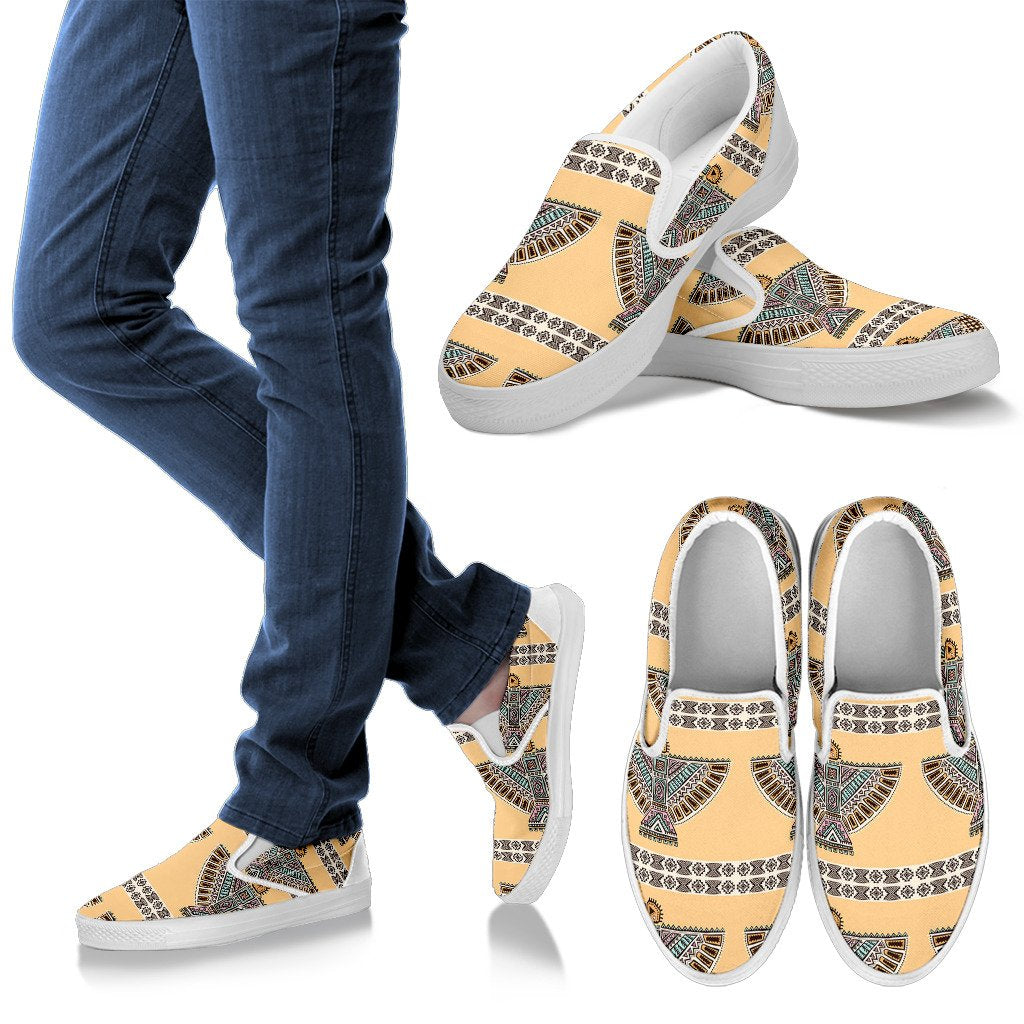 Native American Eagle Pattern Men Slip On Shoes