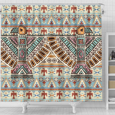 Native American Eagle Pattern Shower Curtain