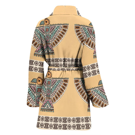 Native American Eagle Pattern Women Bath Robe