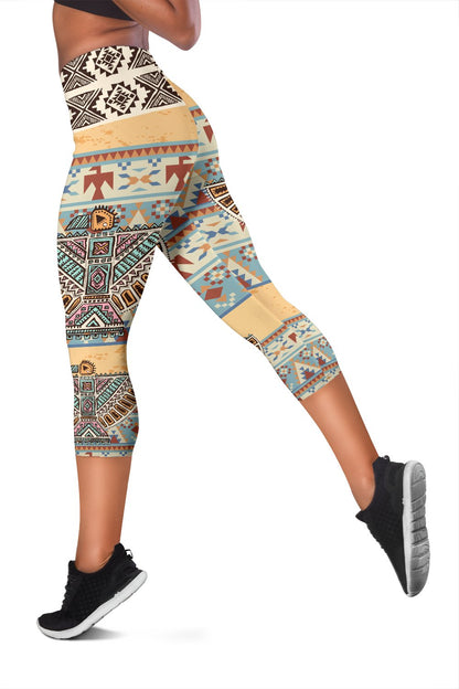 Native American Eagle Pattern Women Capris