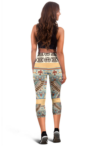 Native American Eagle Pattern Women Capris