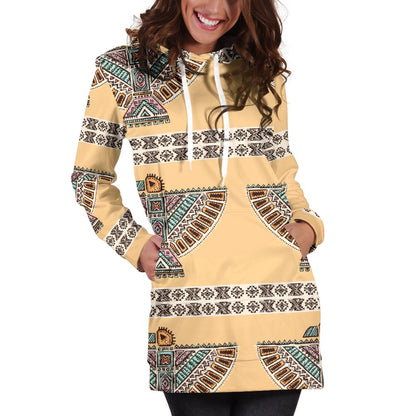 Native American Eagle Pattern Women Hoodie Dress