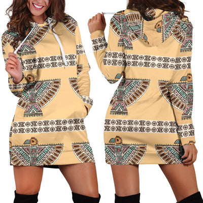 Native American Eagle Pattern Women Hoodie Dress