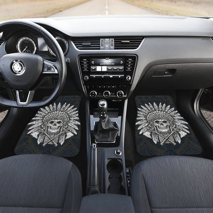 Native American Indian Skull Car Floor Mats