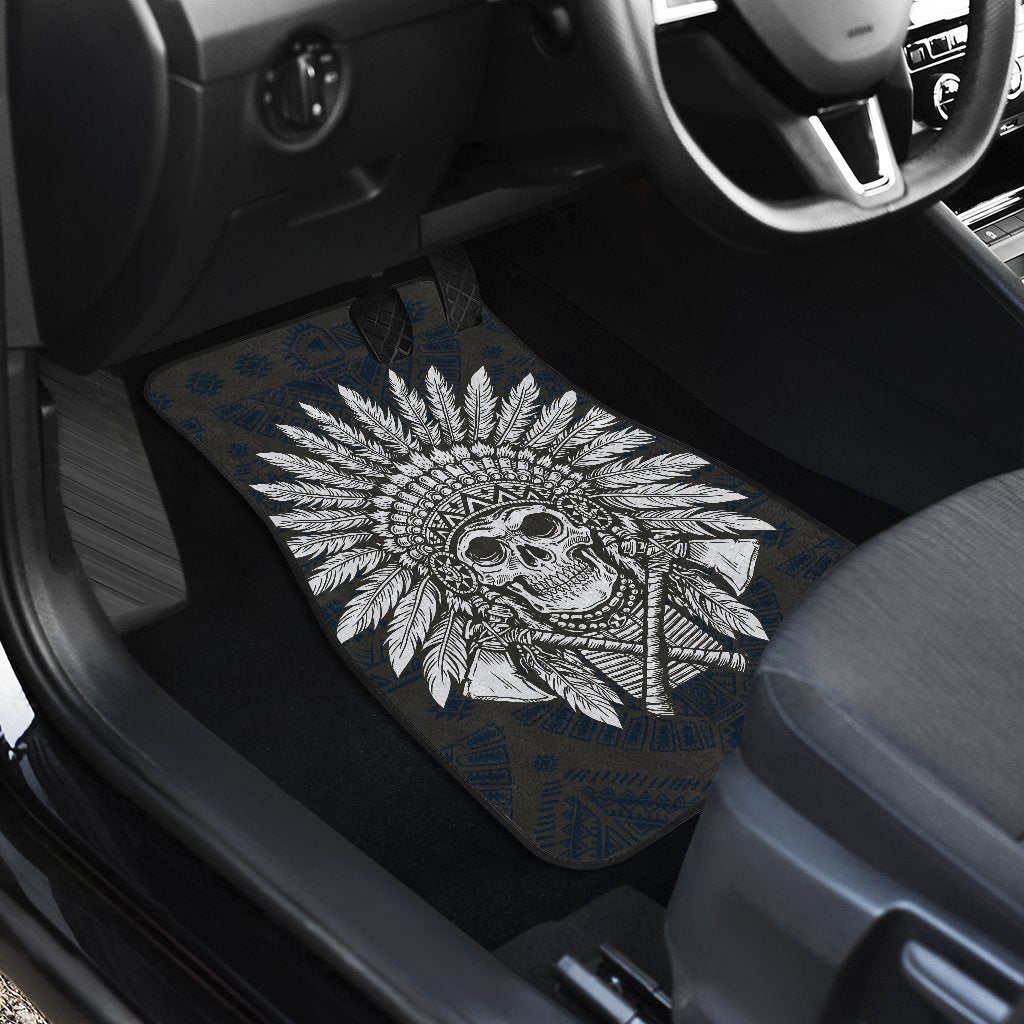 Native American Indian Skull Car Floor Mats