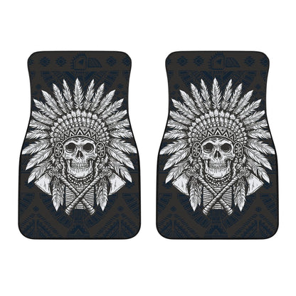 Native American Indian Skull Car Floor Mats
