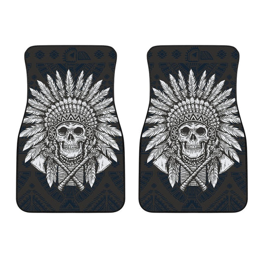 Native American Indian Skull Car Floor Mats