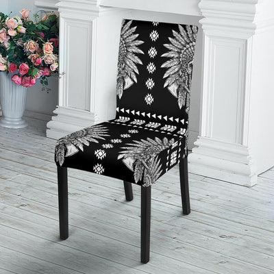 Native American Indian Skull Dining Chair Slipcover-JORJUNE.COM