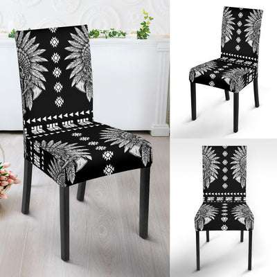 Native American Indian Skull Dining Chair Slipcover-JORJUNE.COM