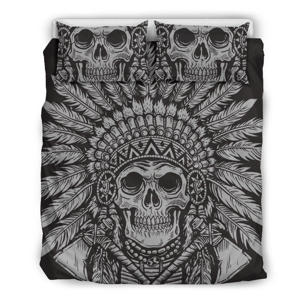 Native American Indian Skull Duvet Cover Bedding Set