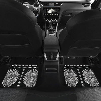 Native American Indian Skull Front and Back Car Floor Mats