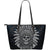 Native American Indian Skull Large Leather Tote Bag