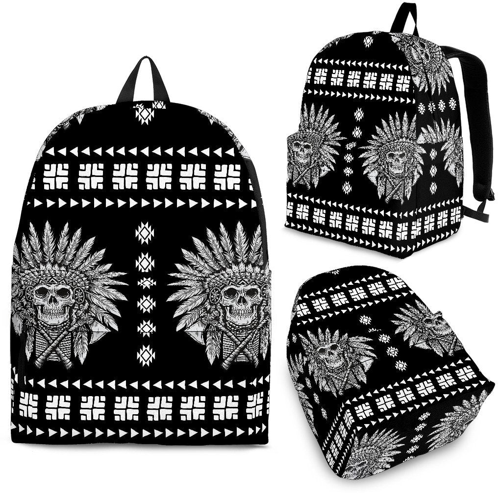 Native American Indian Skull Premium Backpack