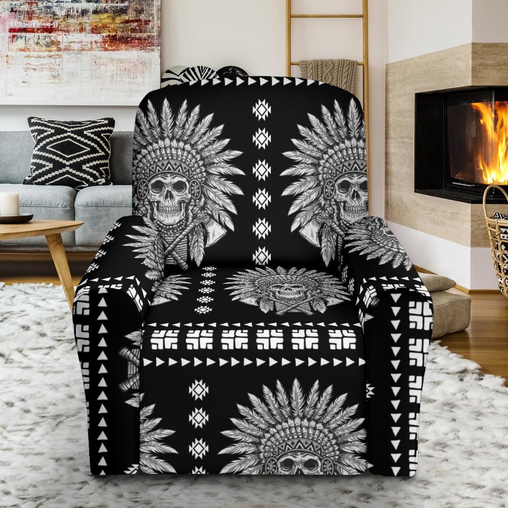 Native American Indian Skull Recliner Slipcover-JORJUNE.COM