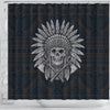 Native American Indian Skull Shower Curtain