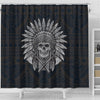 Native American Indian Skull Shower Curtain