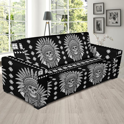 Native American Indian Skull Sofa Slipcover-JORJUNE.COM