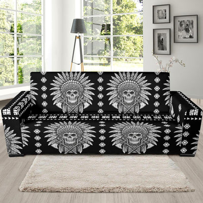 Native American Indian Skull Sofa Slipcover-JORJUNE.COM