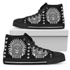 Native American Indian Skull Women High Top Shoes