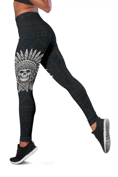 Native American Indian Skull Women Leggings