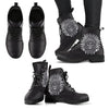 Native American Indian Skull Women & Men Leather Boots