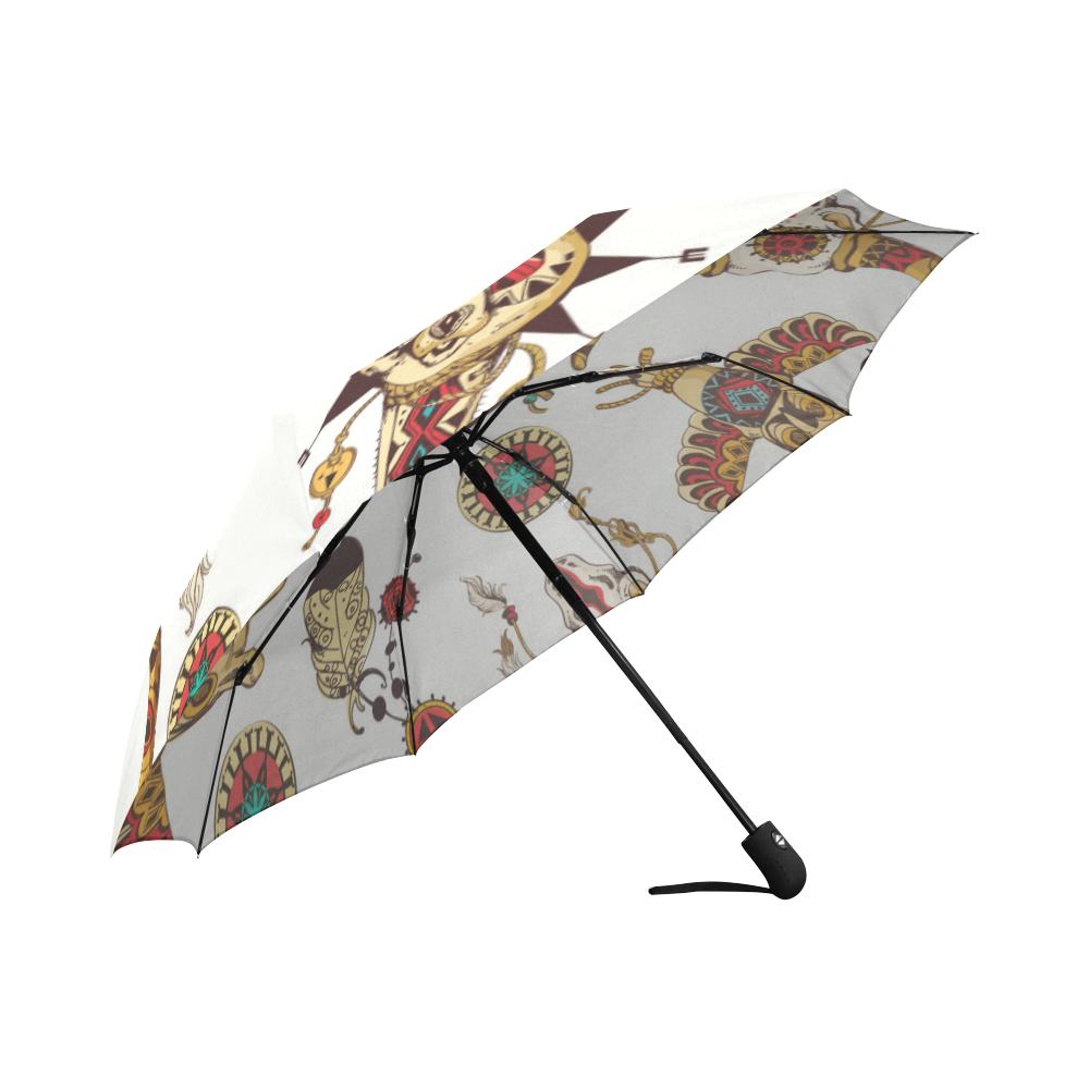 Native American Symbol Pattern Automatic Foldable Umbrella