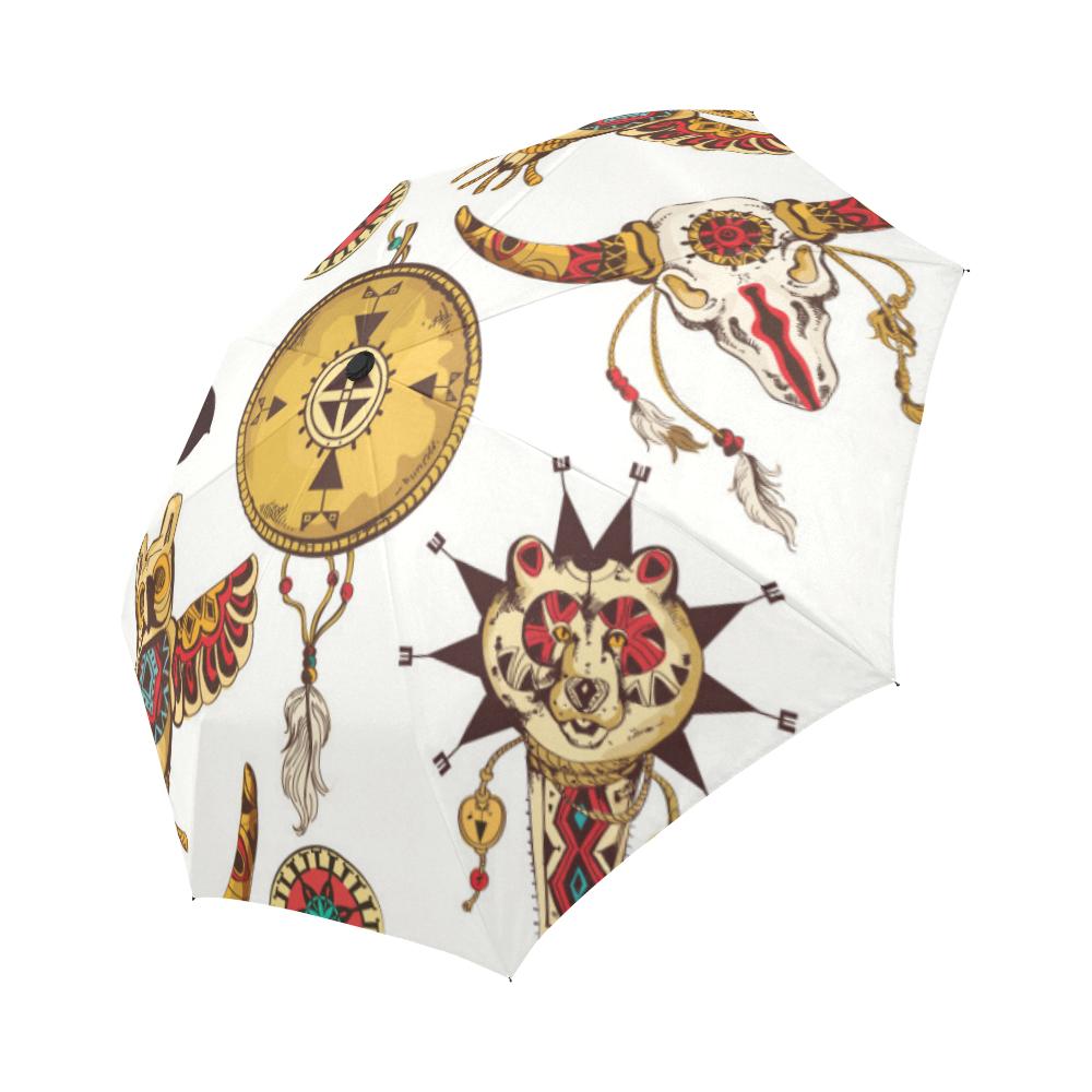 Native American Symbol Pattern Automatic Foldable Umbrella
