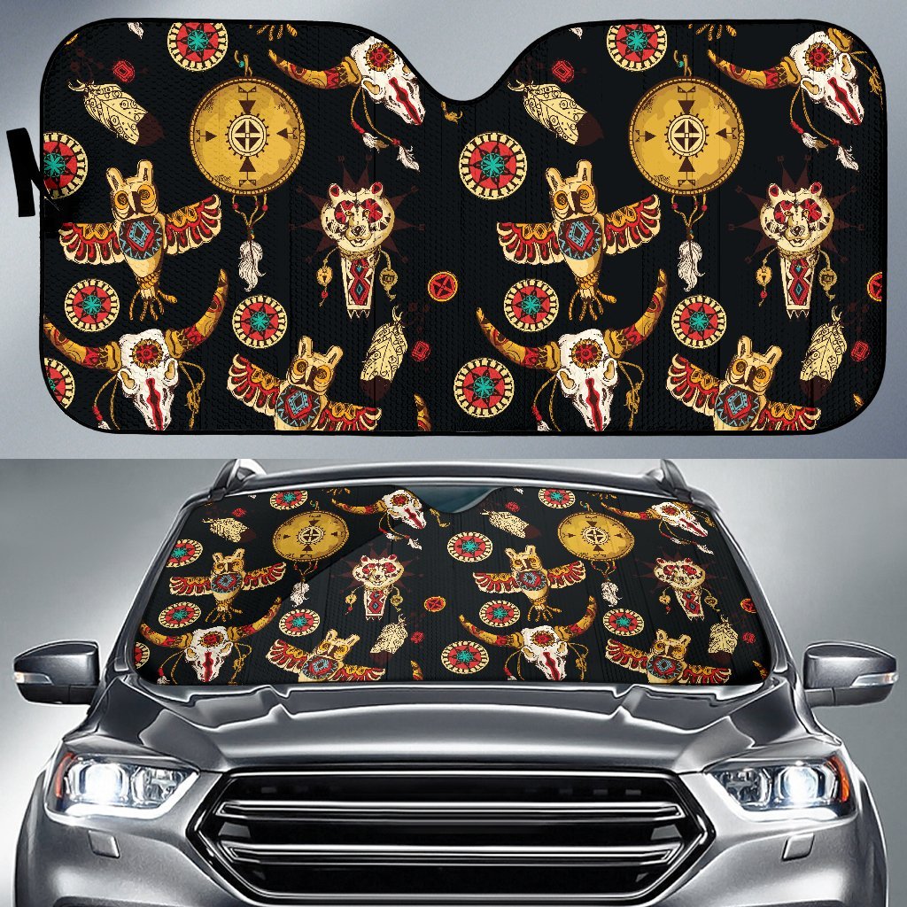 Native American Symbol Pattern Car Sun Shade-JorJune