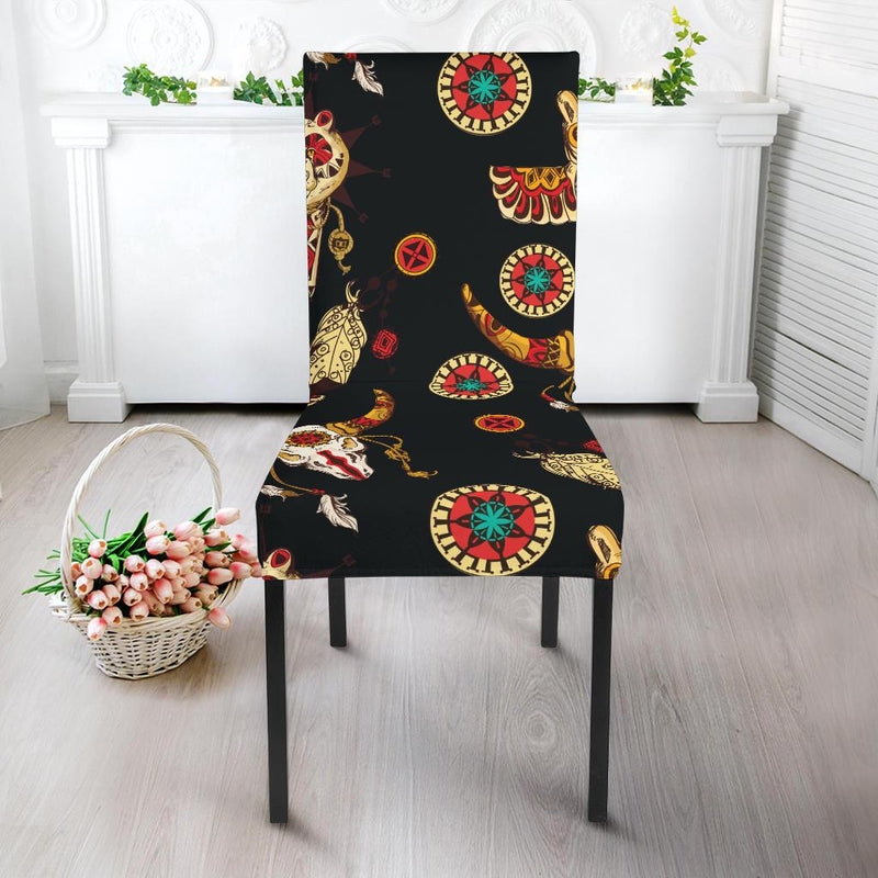 Native American Symbol Pattern Dining Chair Slipcover-JORJUNE.COM