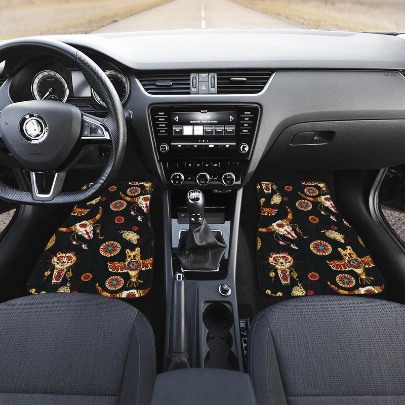 Native American Symbol Pattern Front and Back Car Floor Mats