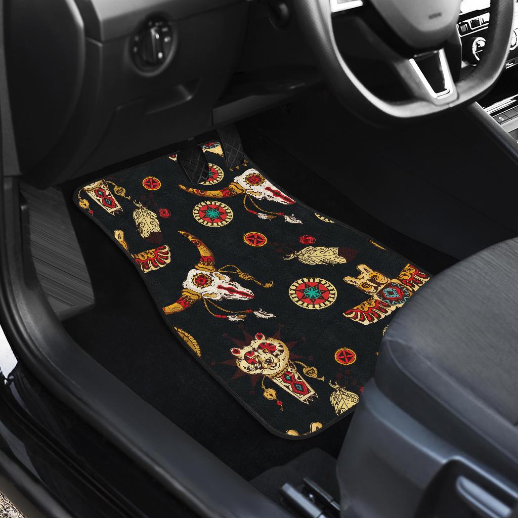 Native American Symbol Pattern Front and Back Car Floor Mats
