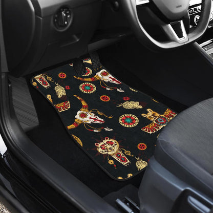 Native American Symbol Pattern Front and Back Car Floor Mats